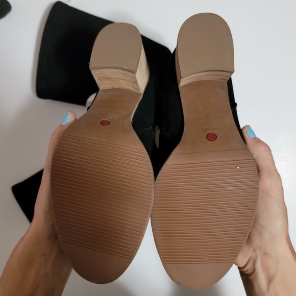 NEW Blondo Nada Knee High Boots Womens 9 Black Suede Minimalist Classic Chic - Picture 7 of 10